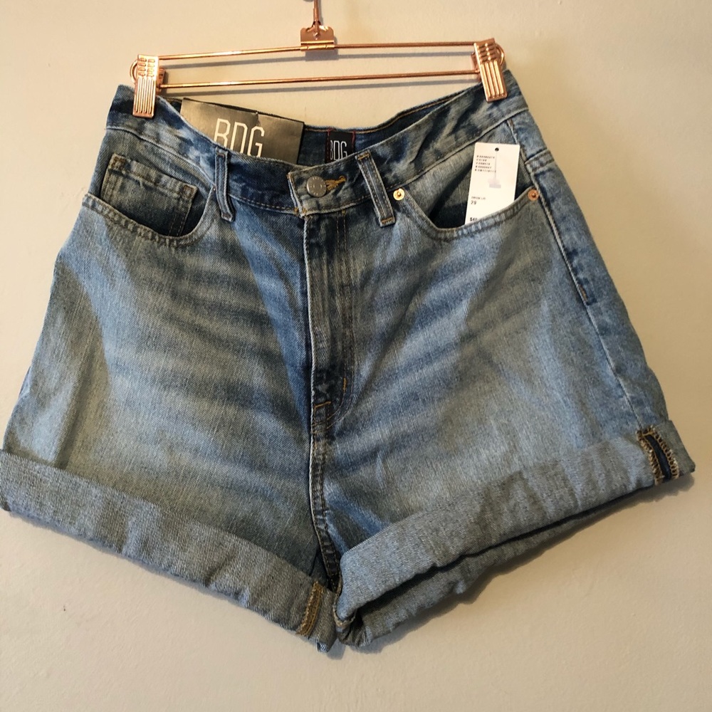 High Rise Denim Shorts